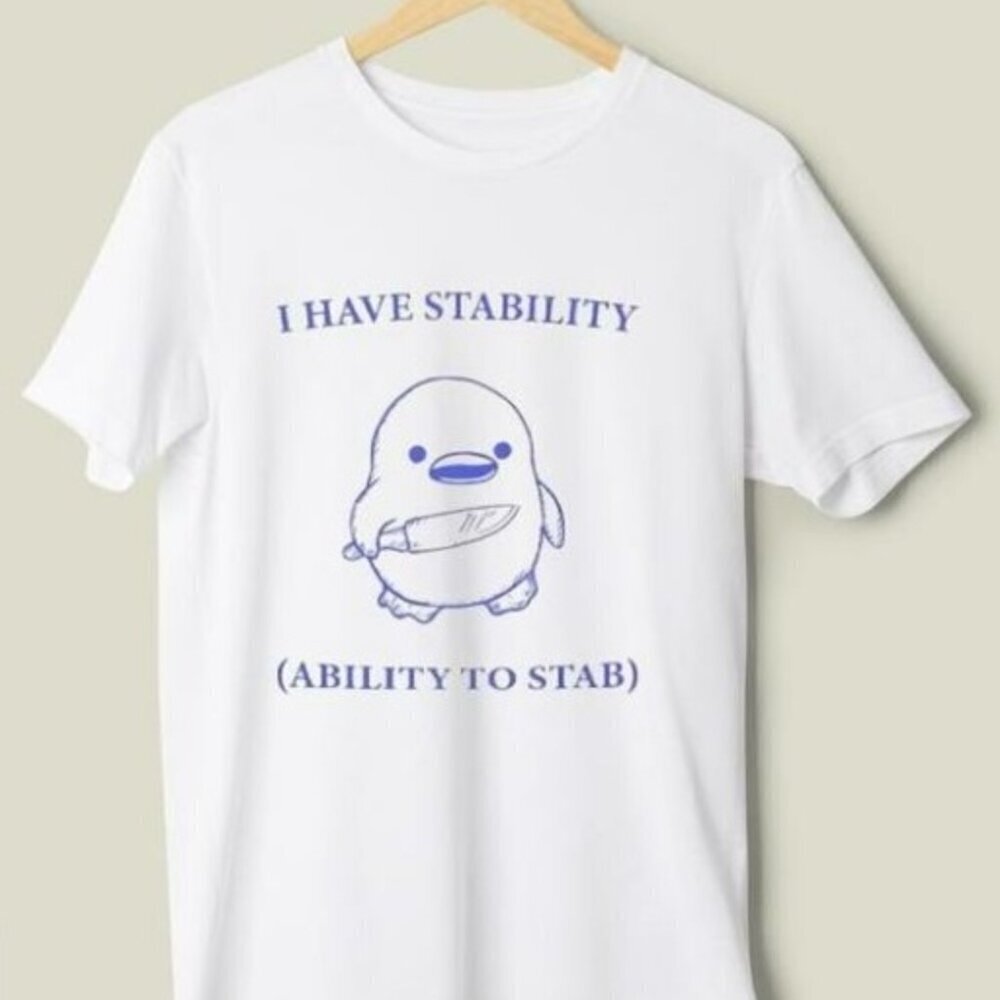 I Have Stability Ability To Stab Funny Graphic Sarcastic Humor Gift Art T-Shirt